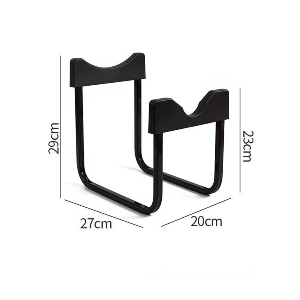 Aqua Zoom portable water bucket rack with U-shaped removable stand and durable inverted holder for water bottles.