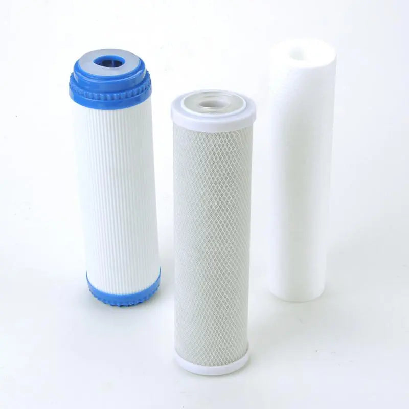 Aqua Zoom ULTRA PURE 3-Stage RO water filter cartridge set with sediment, GAC, and CTO carbon filters for clean drinking water.