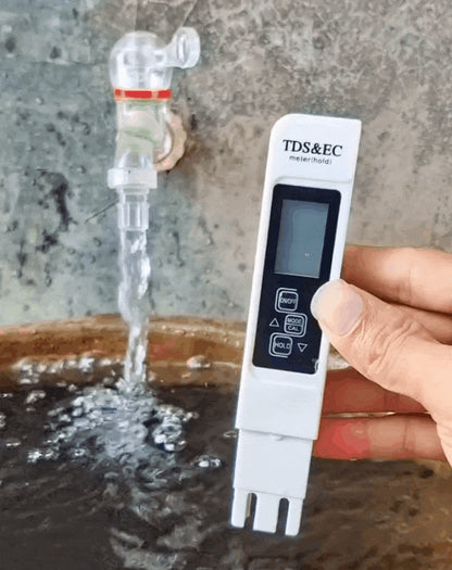 TDS Meter 3-in-1 Water Quality Tester – Digital TDS, EC & Temperature Pen
