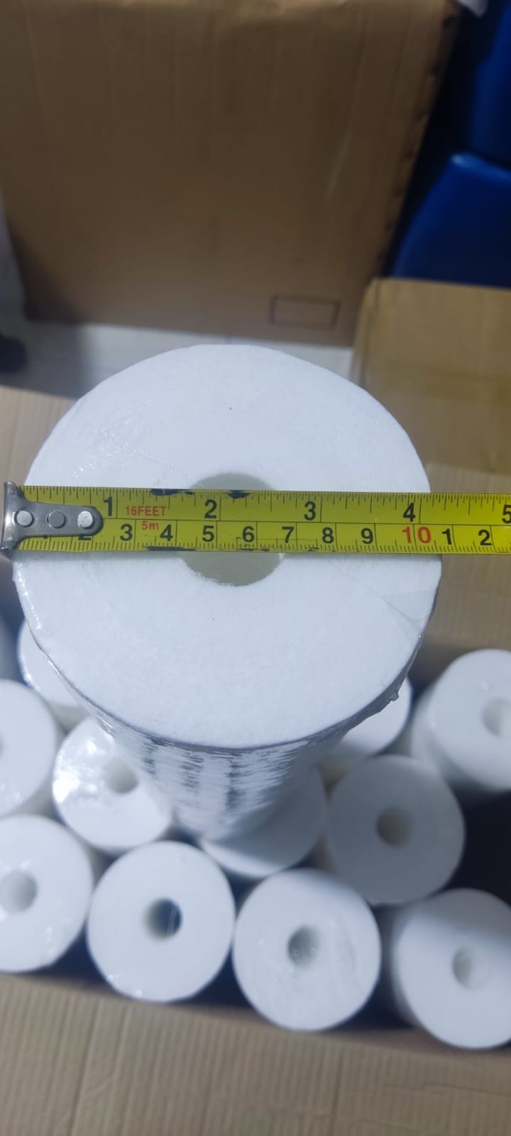 AQUA ZOOM 20-inch 1-micron PPF water filter cartridge for home and commercial water filtration systems.