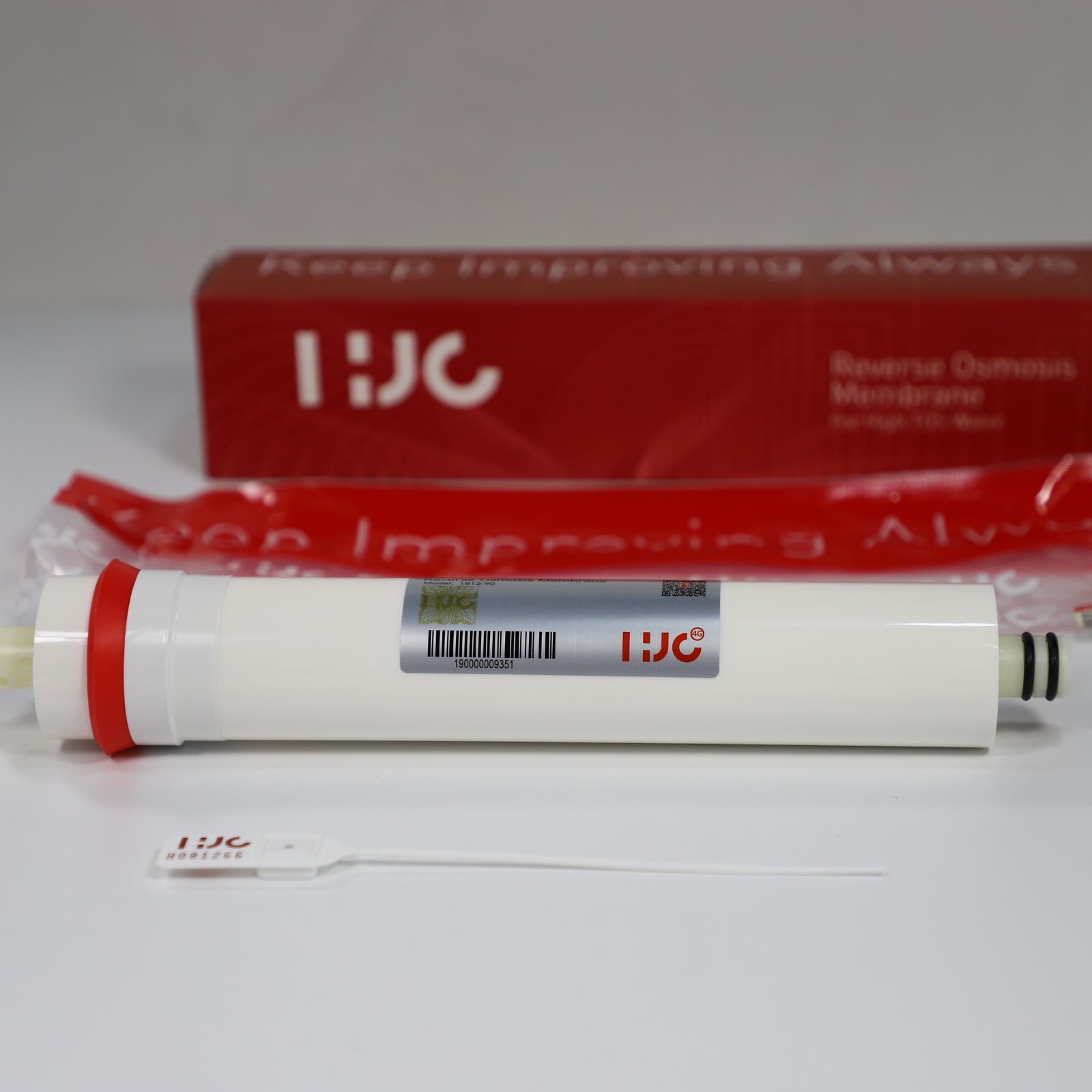 Aqua Zoom HJC RO Membrane 1812, 110 GPD reverse osmosis membrane for home water filter systems, shown in close-up.
