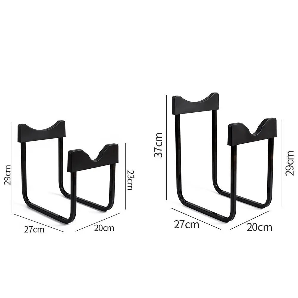 Aqua Zoom portable pure water bucket rack with U-shaped removable water stand and durable inverted holder for water bottles.