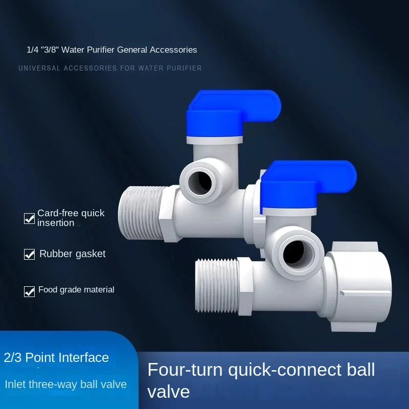 Aqua Zoom 10mm reverse osmosis system parts kit with ball valves, quick connectors, and backwash fittings for water filter repair.