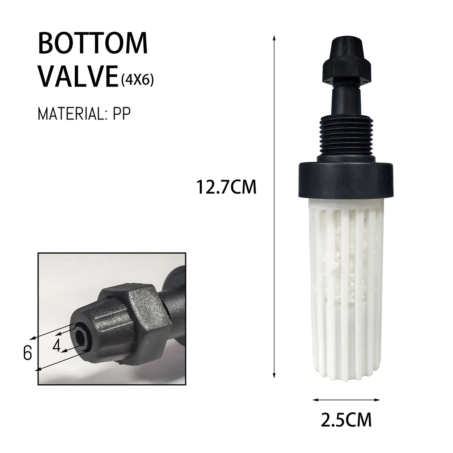 Aquarium Water Pump Accessory PP Foot Valve for Metering Pump Bottom Valve Filter Dosing Pump Electromagnetic Diaphragm Pump - AQUA ZOOM