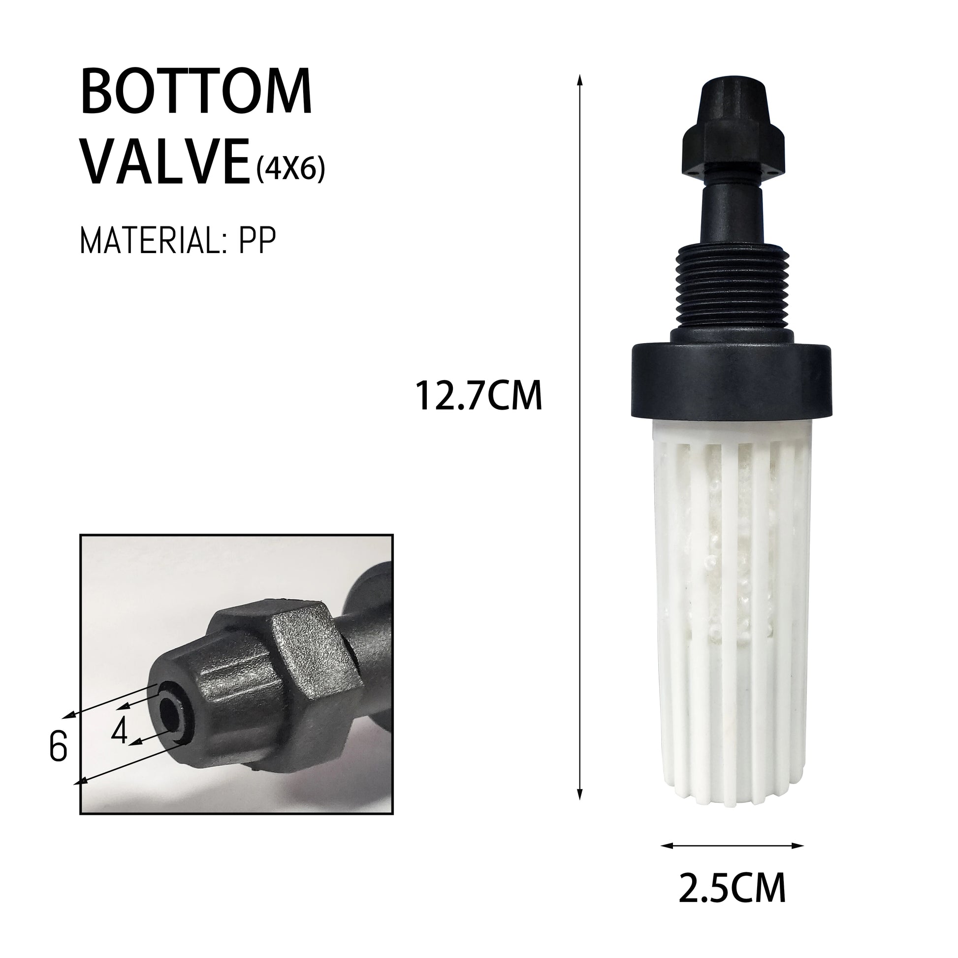 Aquarium Water Pump Accessory PP Foot Valve for Metering Pump Bottom Valve Filter Dosing Pump Electromagnetic Diaphragm Pump - AQUA ZOOM