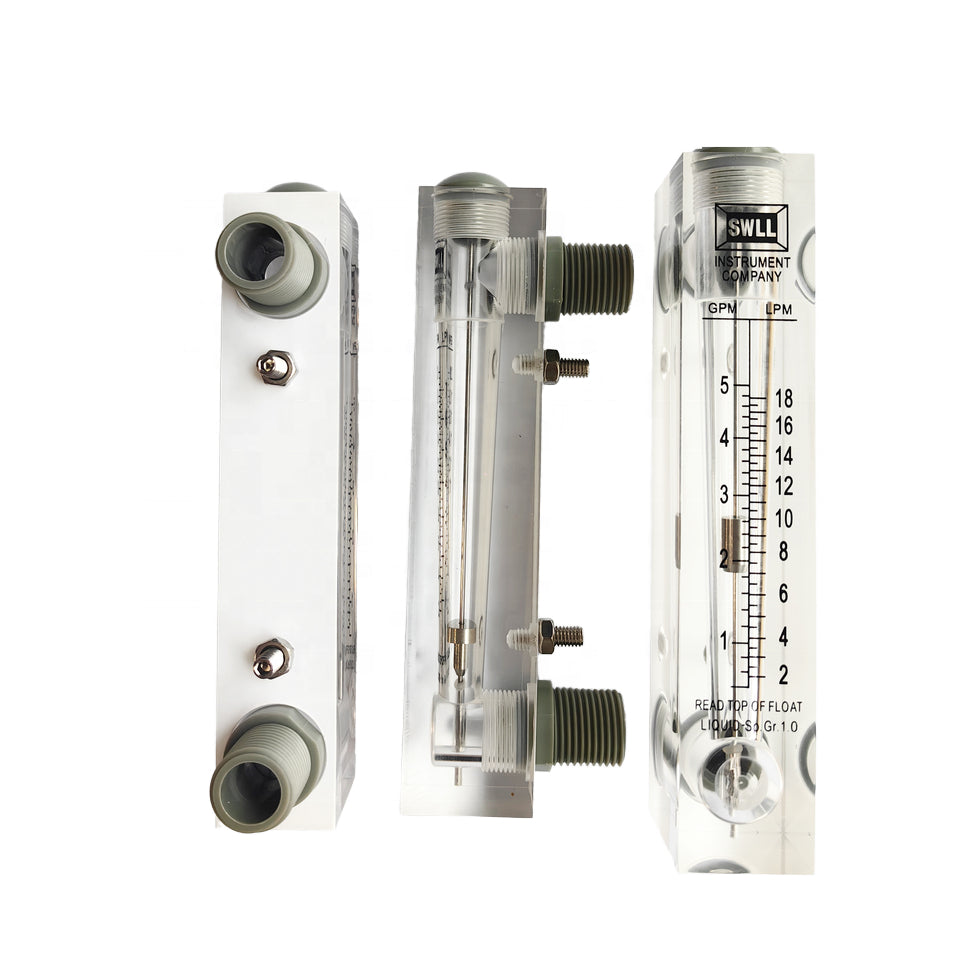 Aqua Zoom flow meter with 10 GPM and 5 GPM PVC Barral nipple for water filter accessories, high-quality original product.