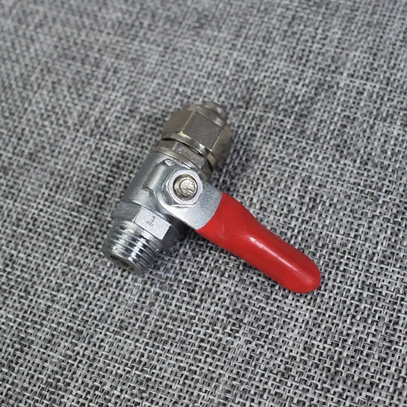 Aqua Zoom 3-way metal ball valve with 3/8" tube connectors, used for water supply switching in RO water purifiers and household systems.