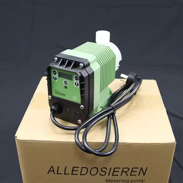 Aqua Zoom 20 LPH electromagnetic diaphragm dosing pump used for chemical dosing in water treatment and RO plant systems