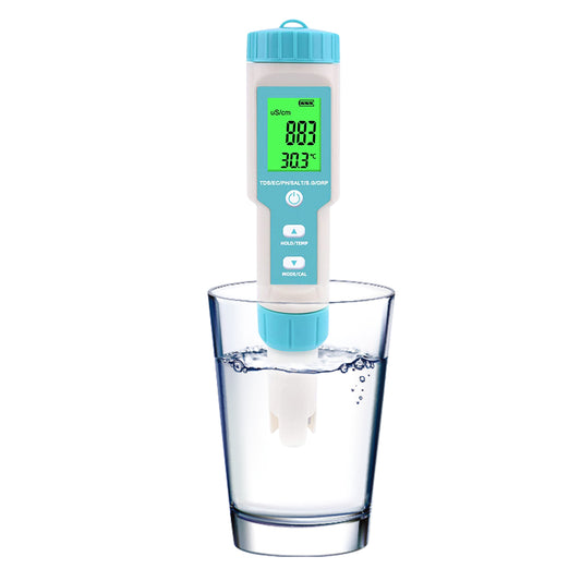 AQUA ZOOM , 7-in-1 Digital Water Quality Tester | PH, TDS, EC, Salinity & More with HD Display