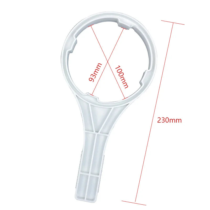 Aqua Zoom universal 10-inch RO filter housing wrench for water purifier filter bottle opening and system maintenance.