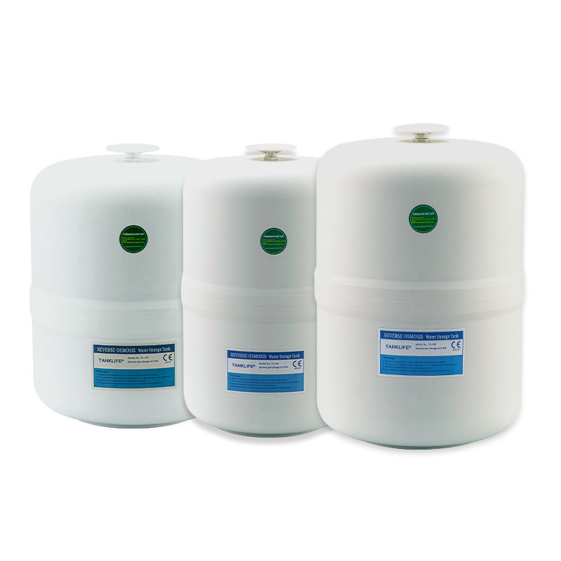 Aqua Zoom 5.0G plastic steel RO water tank, 3-layer composite rust-free pressure tank for water filtration systems.