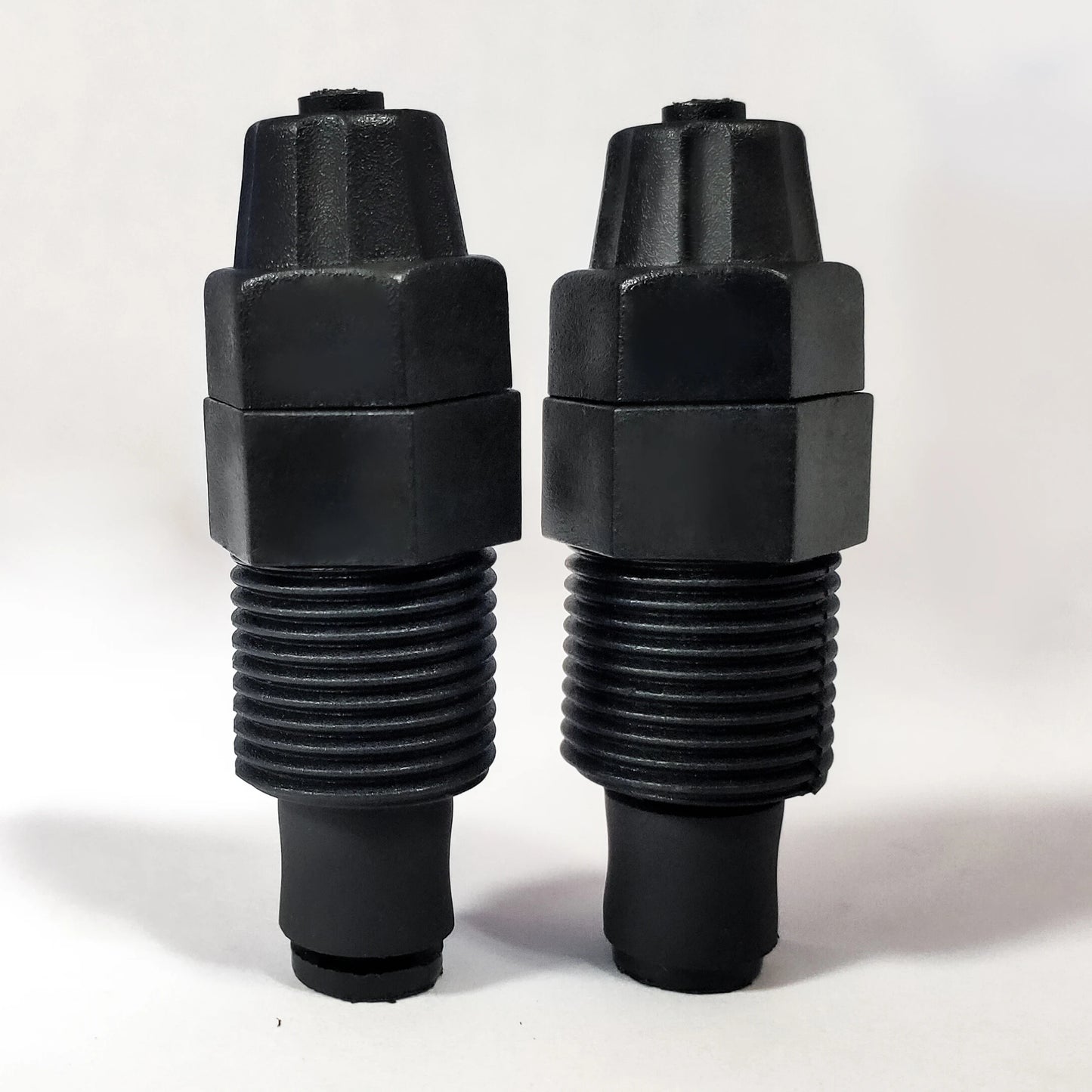 Aqua Zoom dosing pump accessories featuring an injection valve and backflow prevention valve for chlorine dioxide generator.