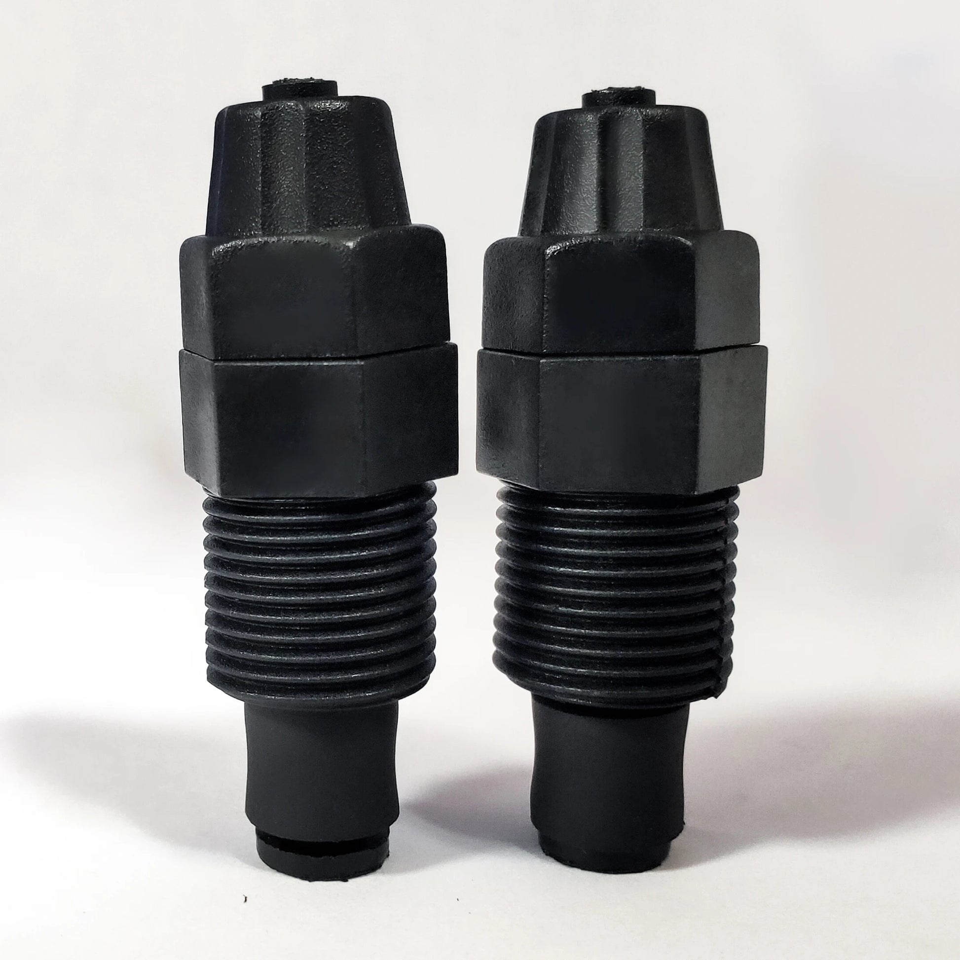 Aqua Zoom dosing pump accessories featuring an injection valve and backflow prevention valve for chlorine dioxide generator.