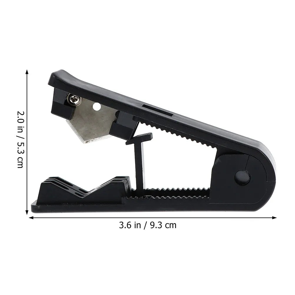 Aqua Zoom heavy-duty tube cutter for PE, PVC, and PEX pipes, used for plumbing and pipe installation.