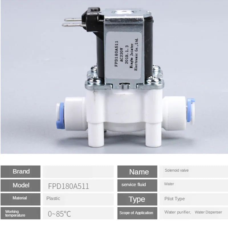 AQUA ZOOM 24V electric solenoid valve for water filters, 1/4 inch inlet, with metal body and electrical connection for flow control