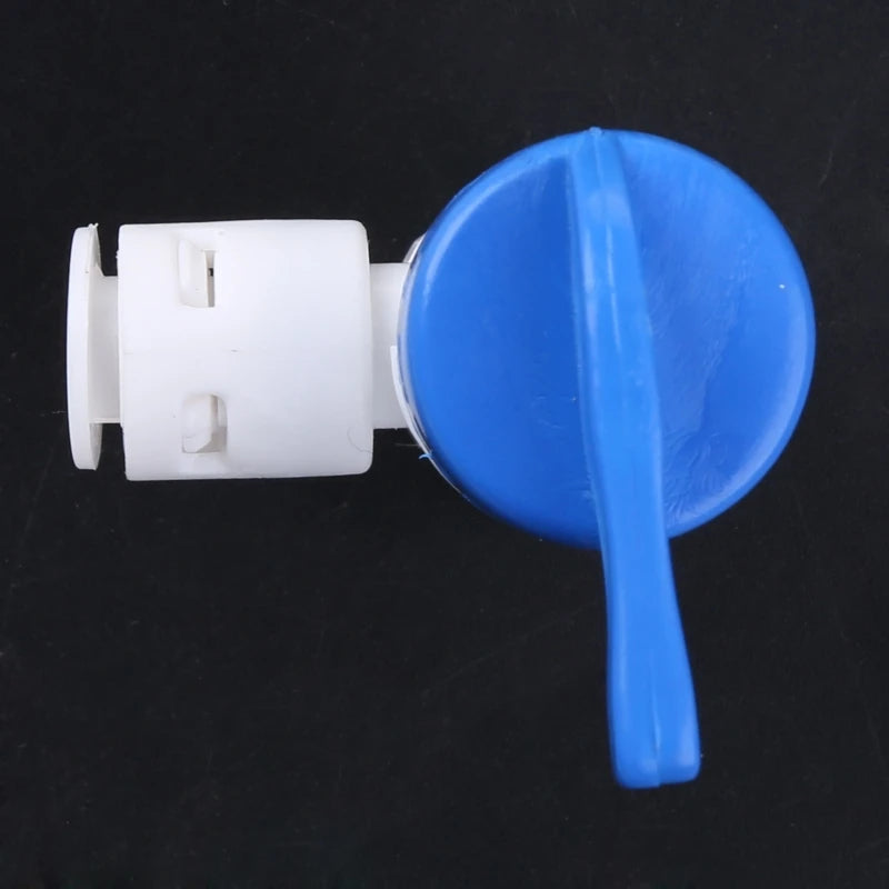 Aqua Zoom 1/4 inch tank angle ball valve for reverse osmosis water filter system, made of durable metal and plastic components.