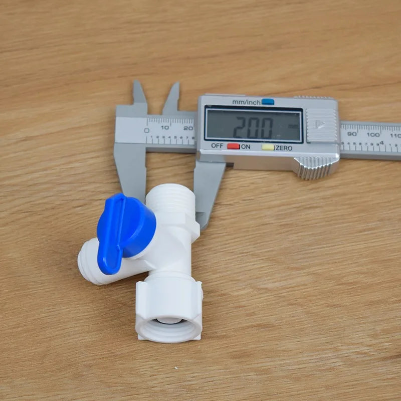 Aqua Zoom 10mm reverse osmosis system parts kit with ball valves, quick connectors, and fittings for water purifier installation.