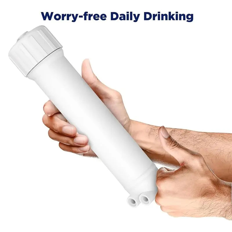 Aqua Zoom 1812/2012 RO membrane filter housing replacement kit with elbow fittings, wrench, and check valve for water filtration systems.