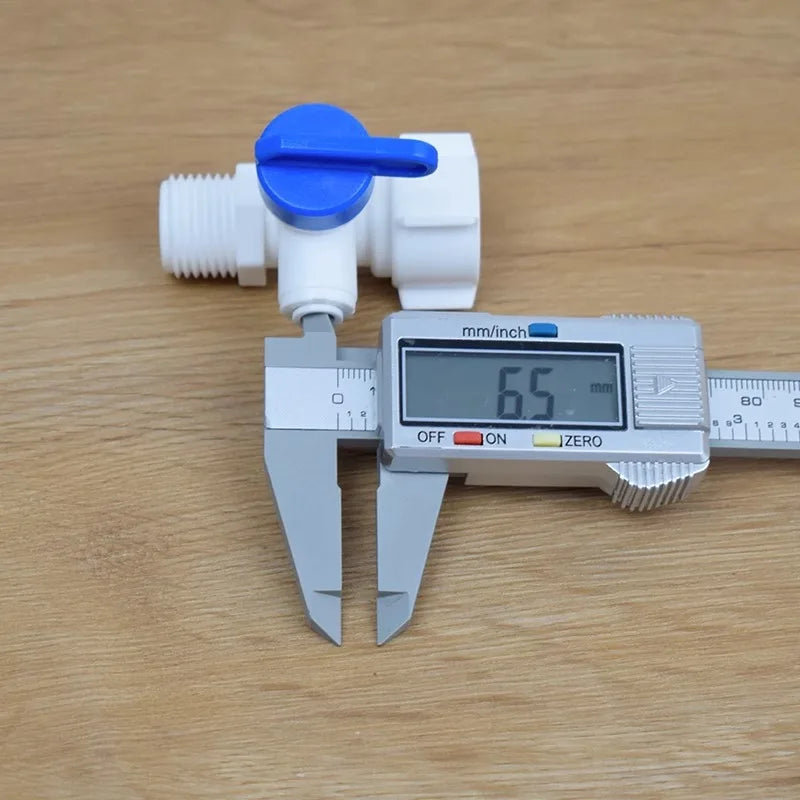 Aqua Zoom 10mm reverse osmosis system parts kit with ball valves, quick connectors, and backwash fittings for water purifier.