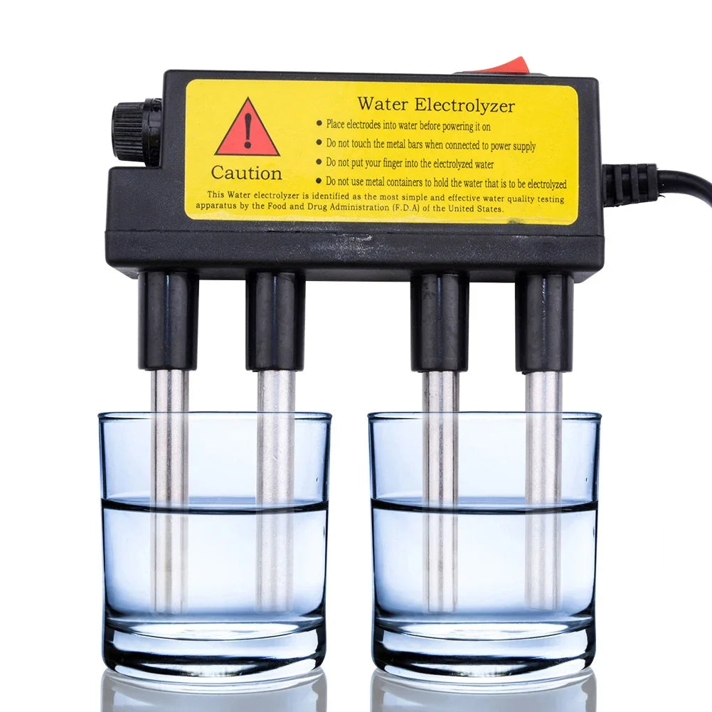 Aqua Zoom water testing meter for water purity and impurities, showing digital display and test probes for accurate water analysis.