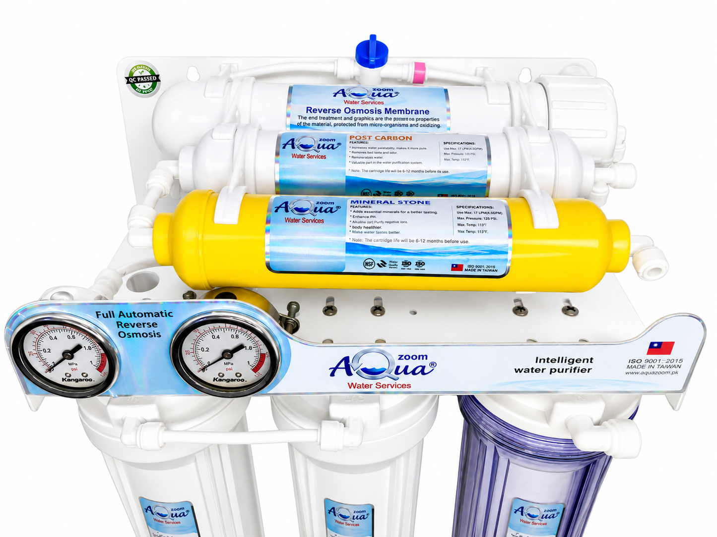 200 GPD RO Water Purifier Plant Made in Taiwan with Stand and Dual Pressure Gauge