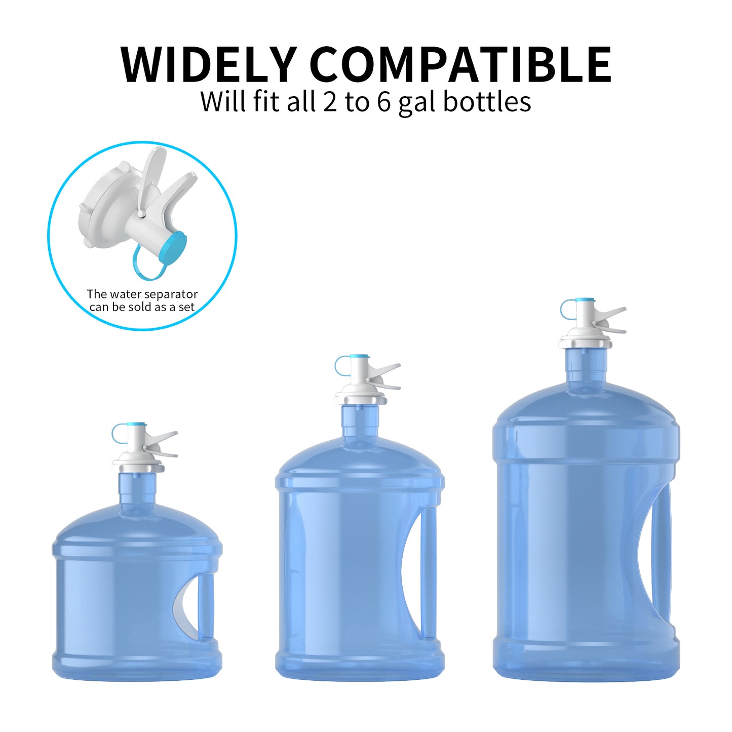 Blue metal wire 5-gallon water bottle stand with nozzle for AQUA ZOOM, ideal for home or office kitchen countertop use.