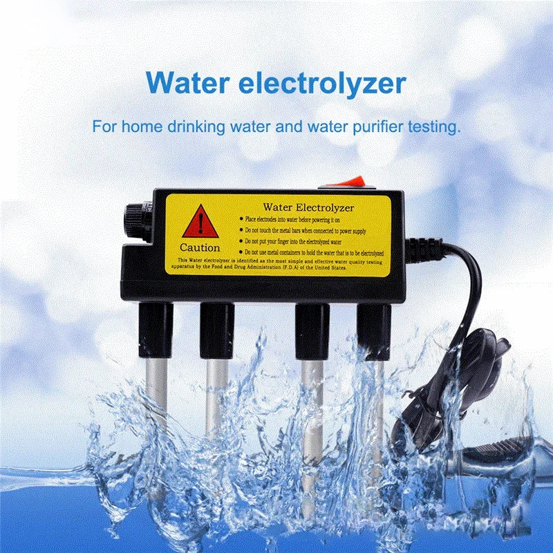 Aqua Zoom water testing meter used for measuring water purity and impurities in a portable electronic device.
