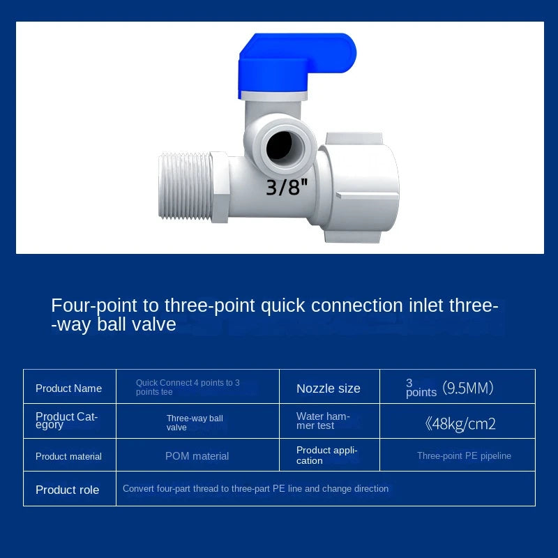 Aqua Zoom reverse osmosis water filter accessories kit with 10mm tube fittings, ball valves, quick connectors, and backwash fittings.