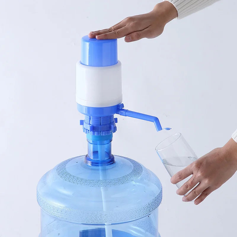 AQUA ZOOM manual hand pressure water bottle pump for 19L/20L gallon bottles, portable hydraulic water dispenser for home use.