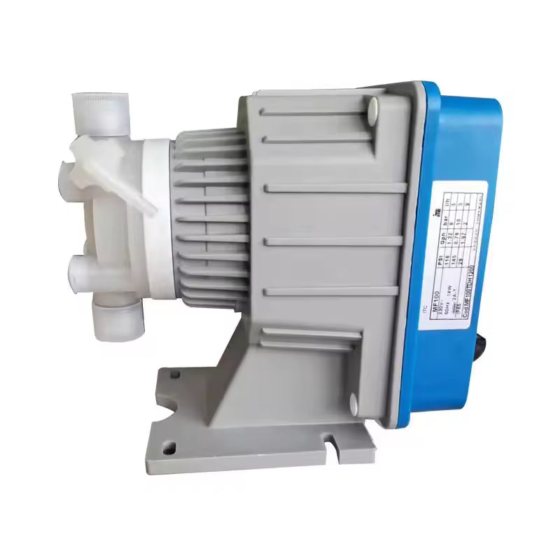 Aqua Zoom digital dosing pump for chlorine and chemicals, with display, used as water filter accessory for precise liquid dispensing.