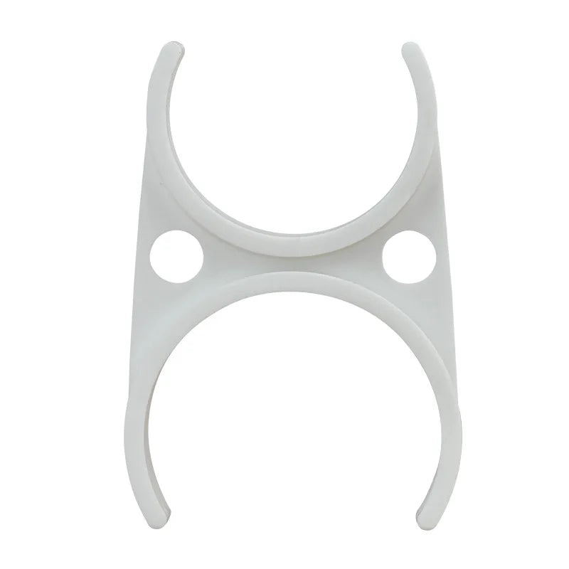 Aqua Zoom water filter bracket mounting plastic clip for aquarium reverse osmosis RO water dispenser, shown in close-up.