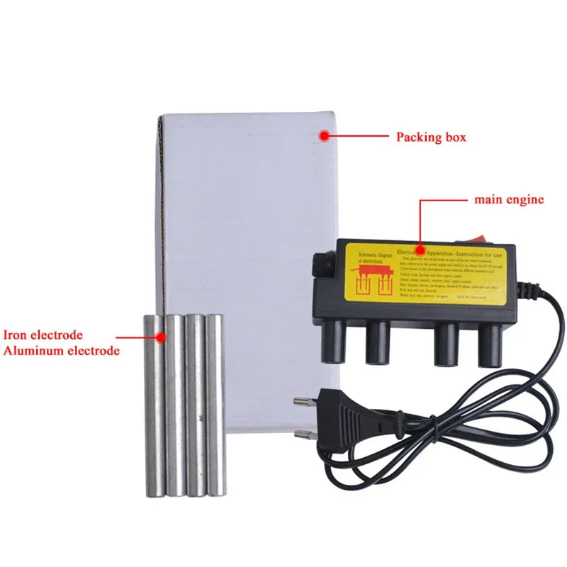 Aqua Zoom water electrolysis test tool for measuring water purity and impurities, featuring a compact water testing meter.