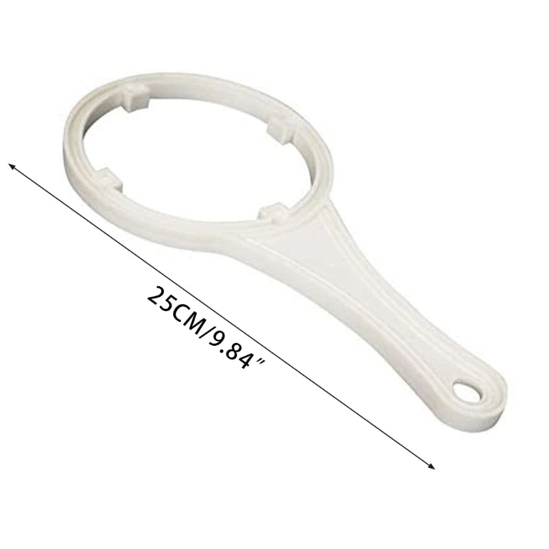 Aqua Zoom 10-inch water filter housing wrench, heavy-duty tool for opening and maintaining RO filter bottles in water purification systems.