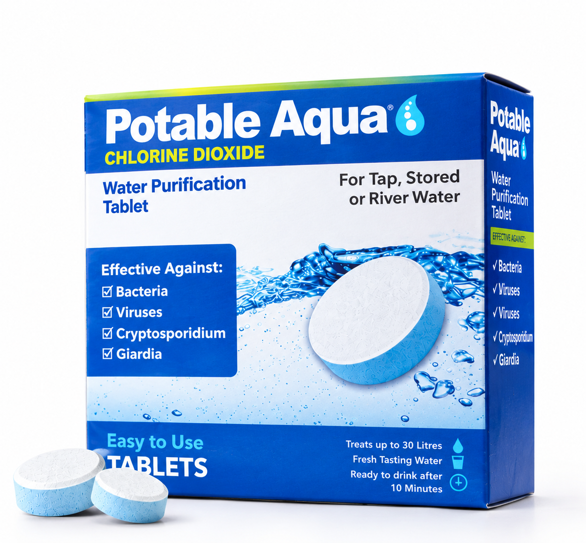 Potable Aqua Chlorine Dioxide Water Purification Tablets for Poultry Farms