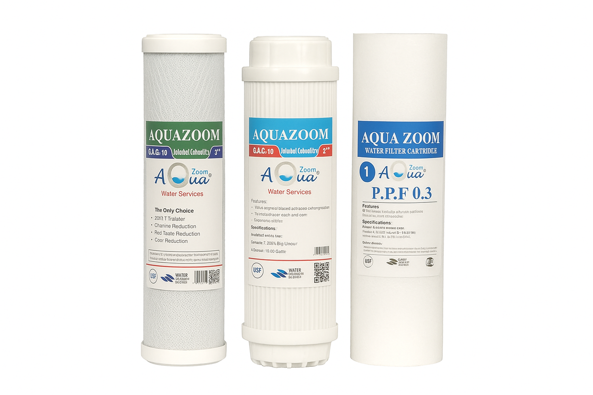 AQUA ZOOM 3-Stage Water Filter Replacement Set | Sediment & Carbon ...