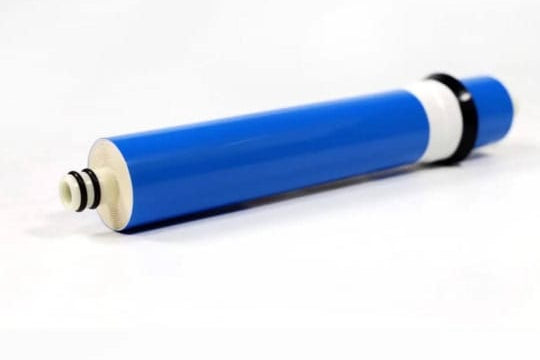 LG Chem 100 GPD RO membrane from AQUA ZOOM, original imported with 98% salt rejection, shown installed in a water filtration system.