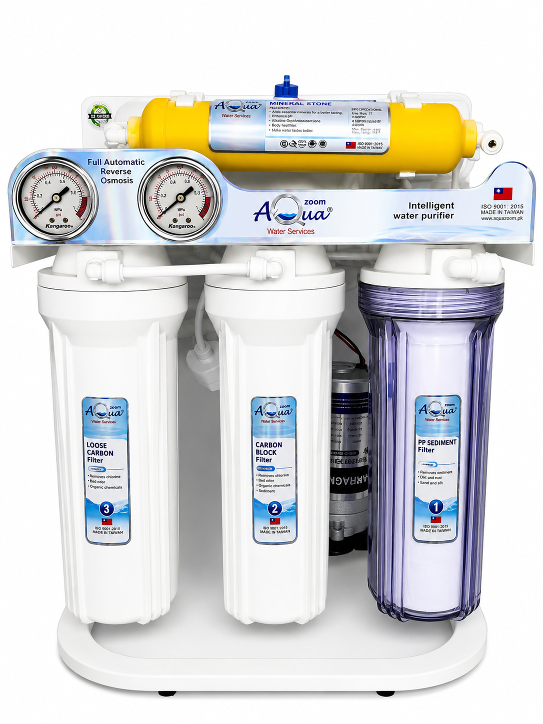 200 GPD RO Water Purifier Plant Made in Taiwan with Stand and Dual Pressure Gauge