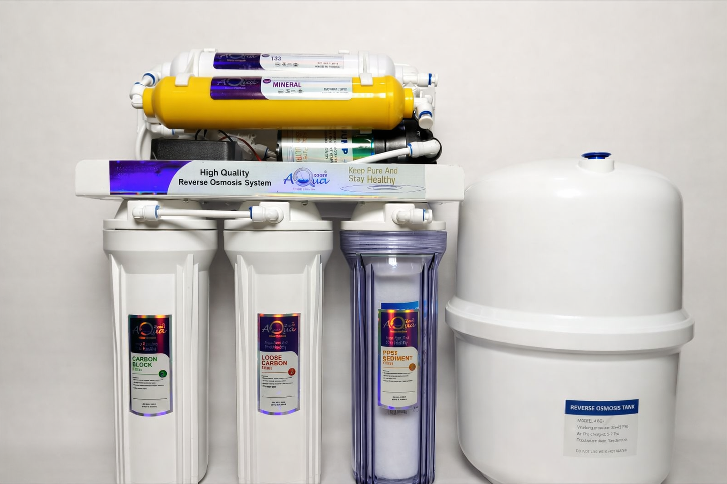 6 Stage 100 GPD RO Water Purifier System Made in Taiwan